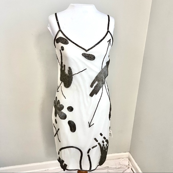 Creative Creations Bonwit Teller silk beaded slip dress - Picture 2 of 16